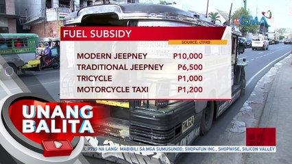 LTFRB: P3 bilyong pondo para sa fuel subsidy program sa PUV drivers at operators, pinoproseso na | UB