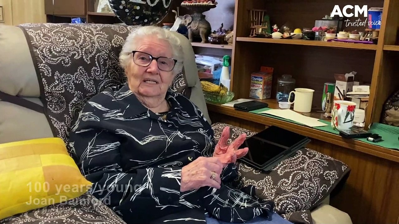 100-years-young Joan Bamford of Raymond Terrace