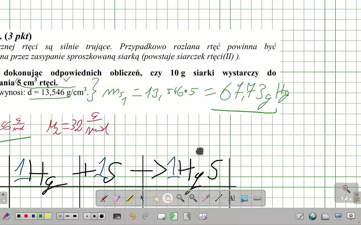 ZADANIE 37 CKE 2004 GRUDZIEŃ STECHIOMETRIA STOSUNEK NIESTECHIOMETRYCZNY. #chemia #chemistry