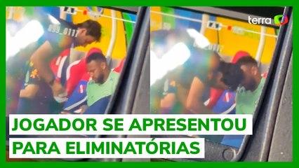 Neymar se machuca durante treino da Seleção brasileira em Belém