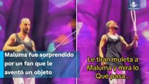 Lanzan muleta a Maluma en pleno concierto y así reacciona