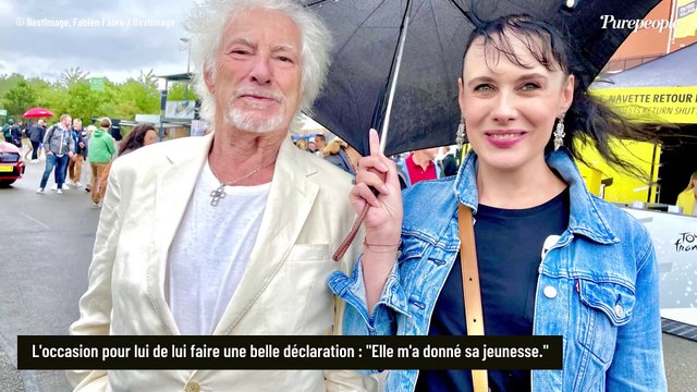 Qu'elle soit dans la lumière : Superbe déclaration d'Hugues Aufray à sa femme Murielle qui mérite sa robe après le mariage