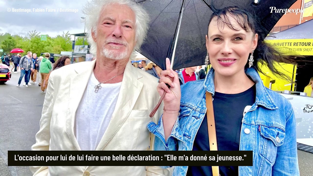 "Qu'elle soit dans la lumière" : Superbe déclaration d'Hugues Aufray à sa femme Murielle qui "mérite sa robe" après le mariage