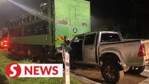 Man killed after 4WD hits parked trailer on NSE near Muallim