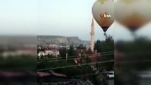 Sıcak Hava Balonu Cami Minaresine Çarptı