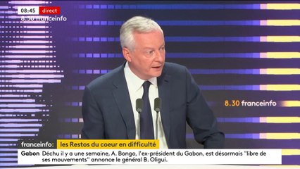 Inflation : Bruno Le Maire "récuse cette idée qu'il y a un appauvrissement de la société française"
