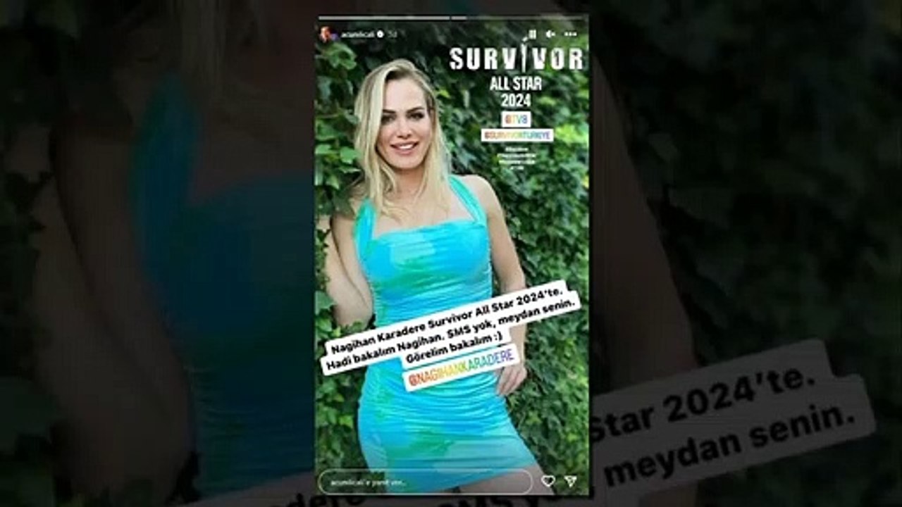 Survivor All Star 2024'ün 2. yarışmacısı Nagihan Karadere oldu
