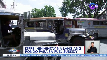 LTFRB, hinihintay na lang ang pondo para sa fuel subsidy | BK