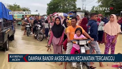 Dampak Banjir Akses Jalan Kecamatan Terganggu
