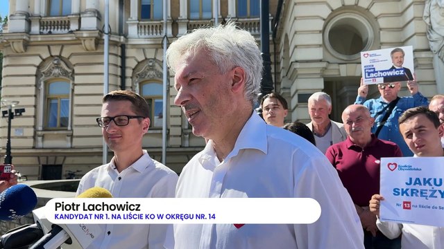 Nowy Sącz - Koalicja Obywatelska, konferencja na Sądeckim Rynku