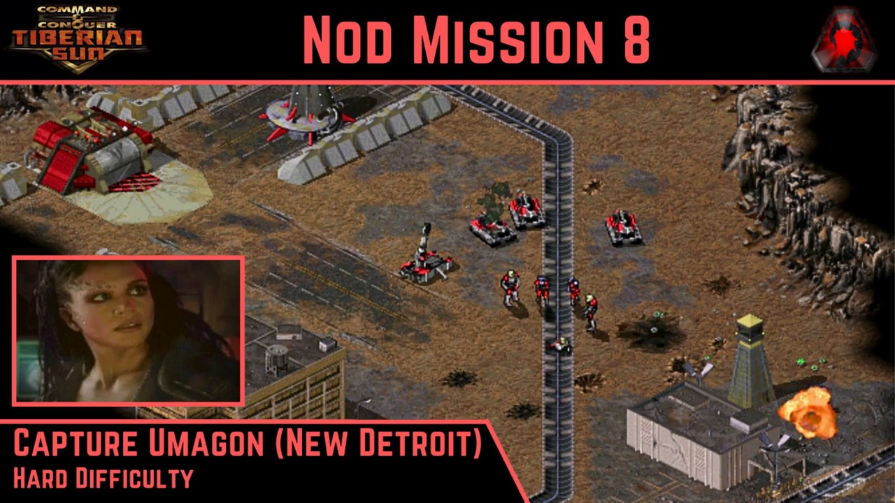 How to Beat C&C Tiberian Sun Nod Mission 8: Capture Umagon (New Detroit) - Hard - HD
