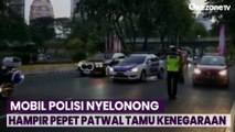 Bukannya Ikut Mengamanakan, Mobil Polisi Ini Malah Hampir Pepet Patwal Rombongan Tamu Kenegaraan KTT ASEAN