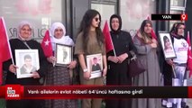 Vanlı ailelerin evlat nöbeti 64'üncü haftasına girdi