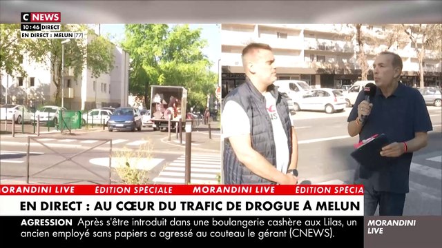 Revoir en intégralité Morandini Live en direct de Melun « au coeur du trafic de drogue » sur CNews avec Jean-Marc Morandini qui est parti à la rencontre des habitants d’une tour pour montrer la réalité de la situation - VIDEO