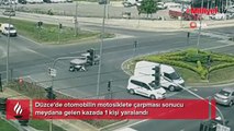 Kaza anı kamerada! Motosikletli böyle savruldu...