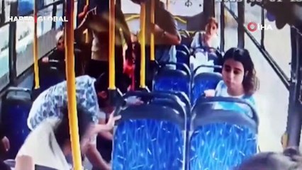 Korku dolu anlar! Kahraman otobüs şoförü hayat kurtardı