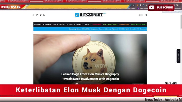 Bocor !!! Hubungan Spesial Elon Musk Dan Dogecoin !! - Solana - News Crypto