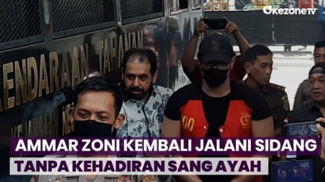 Ammar Zoni Kembali Jalani Sidang Tanpa Didampingi Ayah dan Irish Bella