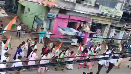 Patwari union took out tricolor rally