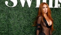 Megan Fox Went Panstless in the Most Gigantic Blazer and Thigh-High Snakeskin Boots