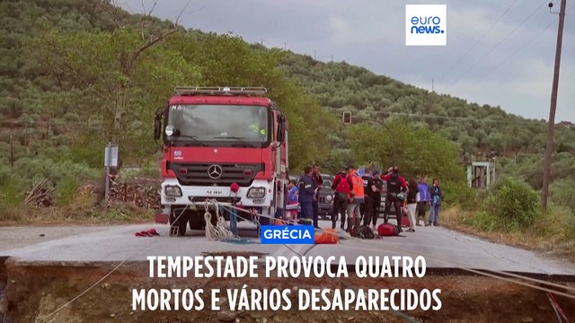 Tempestade Daniel provoca quatro mortos e vários desaparecidos na Grécia