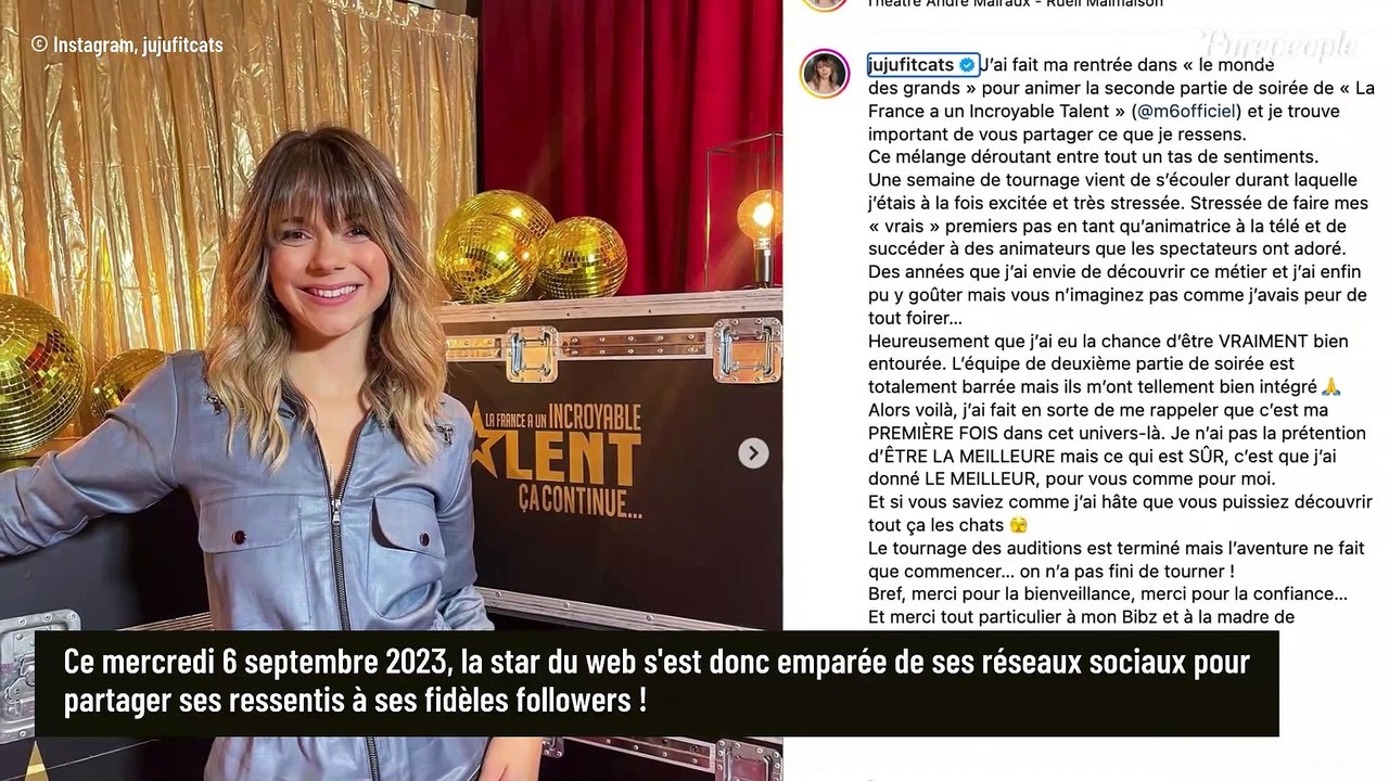 PHOTO Juju Fitcats : Look parfait et gros stress pour ses débuts dans La France a un incroyable talent