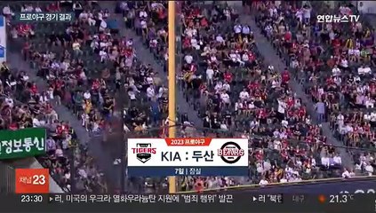 KIA 돌풍 잠재운 두산…선두 LG는 KT에 대승
