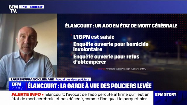 Collision à Élancourt: Le passage par le régime de la garde à vue, c'est une honte , pour l'avocat des deux policiers, Me Laurent-Franck Liénard