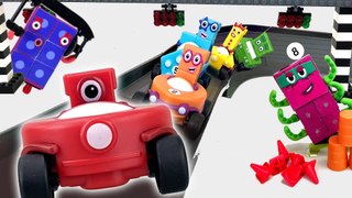Numberblocks Racers (with Mini Vehicles) - Learn About Velocity and Distance || Keith's Toy Box