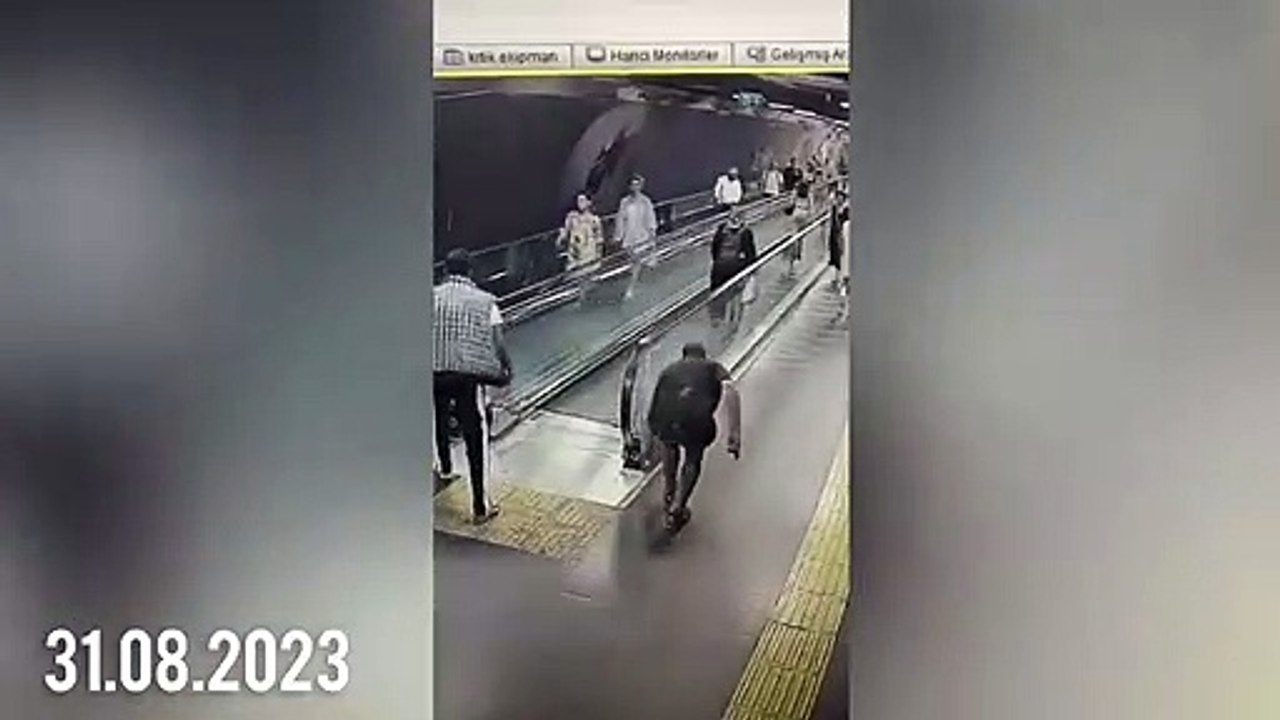 Metronun yürüyen merdivenlerine sabotaj