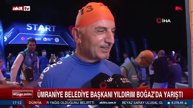 Ümraniye Belediye Başkanı Boğaz'da yarıştı