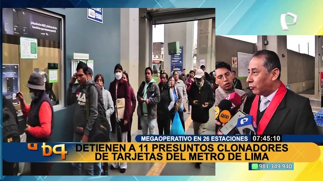 Metro de Lima: Detienen a 11 presuntos clonadores de tarjetas