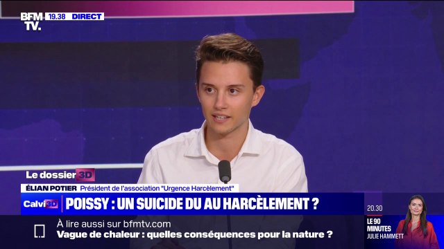 Harcèlement scolaire: L'école peut tuer, le harcèlement scolaire tue (...) au niveau de la prévention, il reste encore énormément de choses à faire , pour Élian Potier (Urgence Harcèlement)