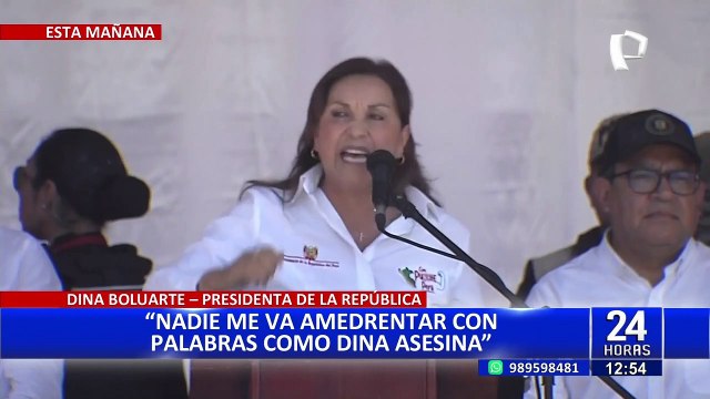 Dina Boluarte: Nadie me va a amedrentar con palabras como Dina Asesina