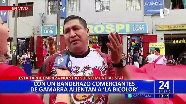 Perú vs Paraguay: comerciantes de Gamarra realizan banderazo previo al partido
