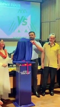 Exclusive: Wahab Riaz Unveils the Glorious ICC Cricket World Cup Trophy at UCP Lahore, Pakistan