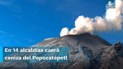 Activan alerta volcánica fase 2 por desplazamiento de ceniza del Popocatépetl