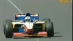 1997 F1 Australian GP-FP1 - Vincenzo Sospiri (MasterCard Lola) in lap after checkered flag