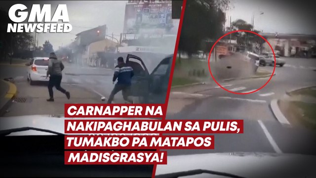 Carnapper na nakipaghabulan sa pulis, tumakbo pa matapos madisgrasya! | GMA News Feed