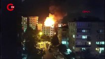 Pendik'te korkutan yangın: Metruk binanın çatı katı alev alev yandı!