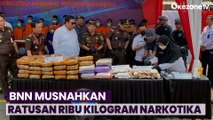 BNN Musnahkan Ratusan Ribu Kilogram Narkotika Hasil Tindak Pidana