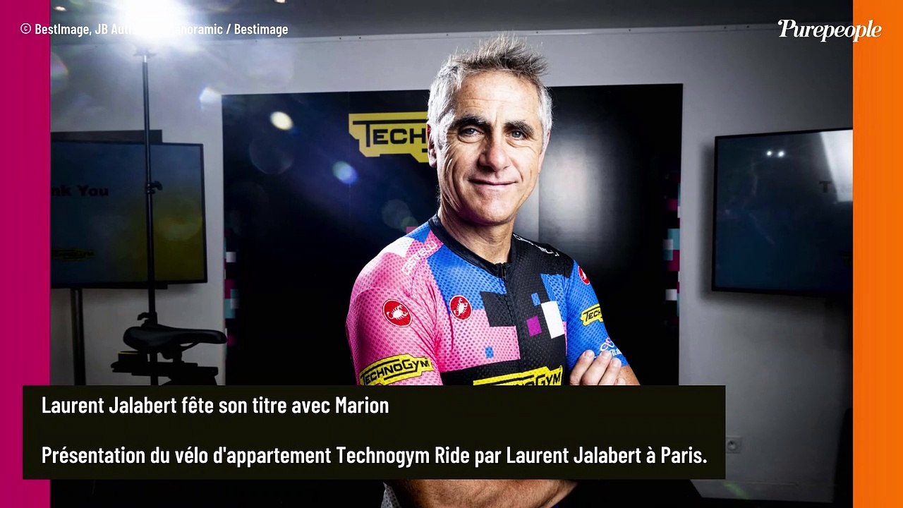 Laurent Jalabert champion du monde à 54 ans  : tendre baiser avec sa jeune compagne Marion après son incroyable victoire