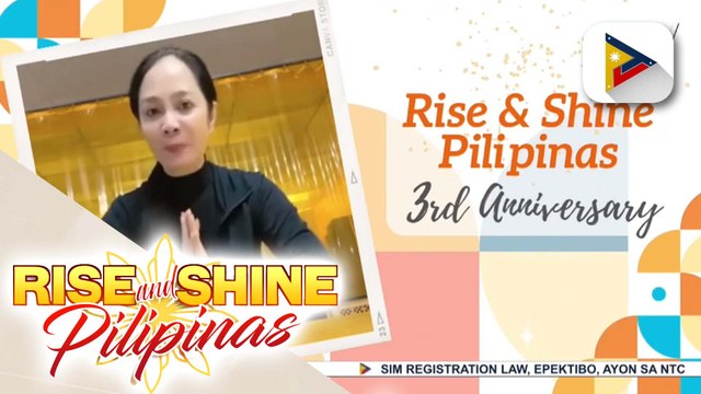 Pagbati mula kay Jinky Delos Santos sa Rise and Shine Pilipinas