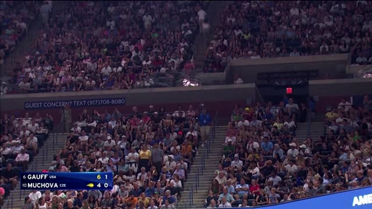 Protestors interrupt Gauff-Muchova semi-final