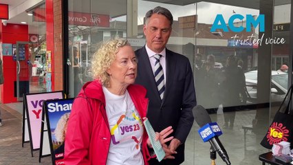 Acting prime minister Richard Marles visits Newcastle for Voice to Parliament pitch