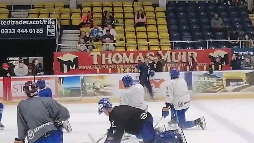 Hundreds of fans rinkside for Fife Flyers' first open training session