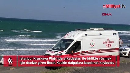 14 yaşındaki Berat dalgalara kapıldı! O anlar kameraya yansıdı
