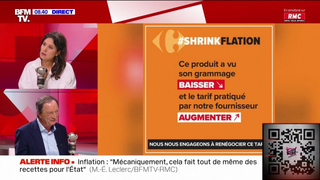 Shrinkflation: pour Michel-Edouard Leclerc, mettre des étiquettes pour informer le consommateur est une bonne initiative
