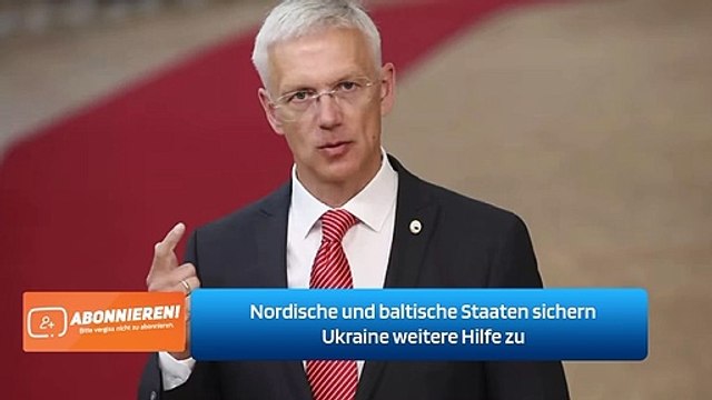Nordische und baltische Staaten sichern Ukraine weitere Hilfe zu