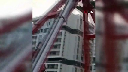 Lunaparkta korku dolu anlar! Metrelerce yüksekten düştü